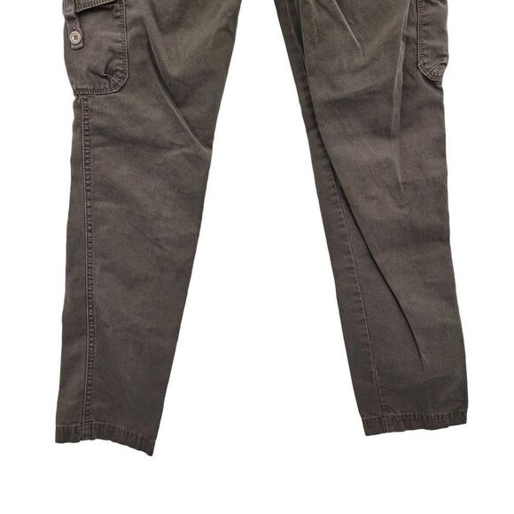 Womens Y2K Levi's Low Rise Tapered Cargo Pants 4M Army Green Drawstring Pockets - Picture 12 of 16